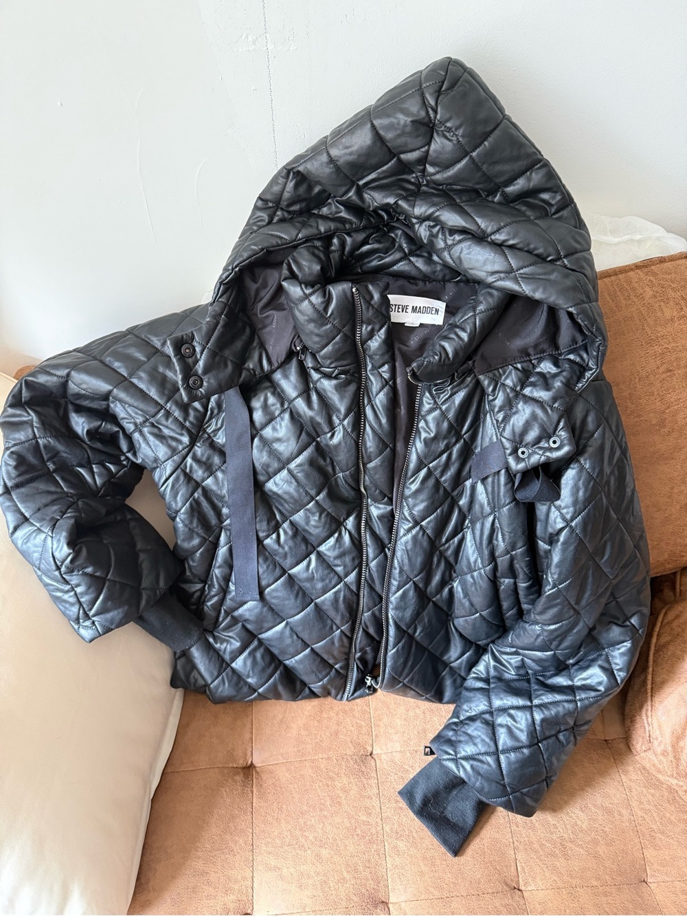 Steve Madden Leather Puffer